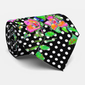 Cravate Pois rose vintage (Roulé)