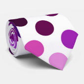 Cravate Pois roses et violets (Roulé)