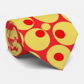 Cravate Pois rouge et or (Roulé)