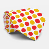 Cravate Pois rouges et aurifères (Roulé)