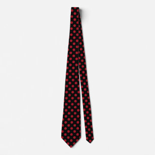 Cravate pois rouges et noirs