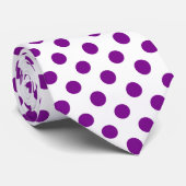 Cravate Pois violets et blancs (Roulé)