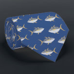 Cravate Poisson de thon<br><div class="desc">Amusant motif de thon avec un sourire enjoué,  parfait pour ceux qui aiment le poisson,  la nourriture et la pêche. Art original de Nic Squirrell.</div>