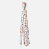 Cravate Poisson Floral Élégant Rayure pêche (6) (Dos)