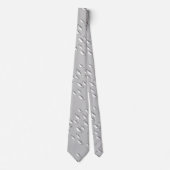 Cravate Poisson gris monochrome (Devant)