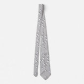 Cravate Poisson gris monochrome (Dos)