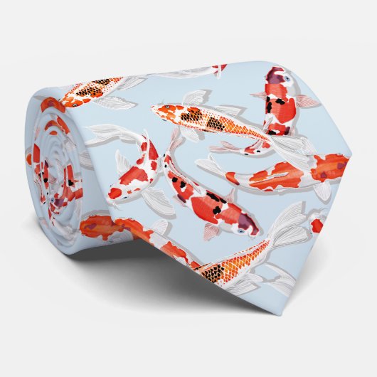Cravate Poisson koi (Roulé)