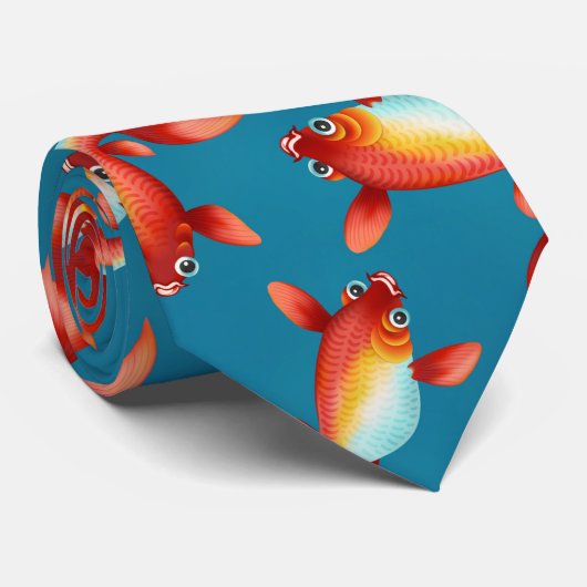 Cravate Poisson koi (Roulé)