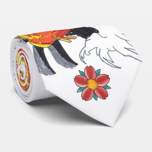 Cravate Poisson koi (Roulé)