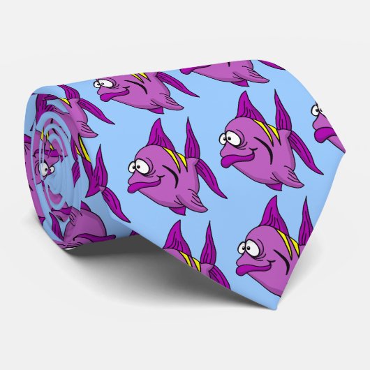 Cravate Poisson pourpre (Roulé)