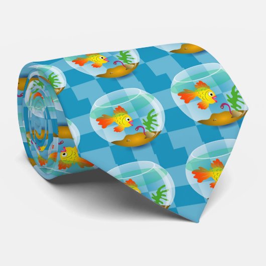 Cravate Poisson rouge (Roulé)