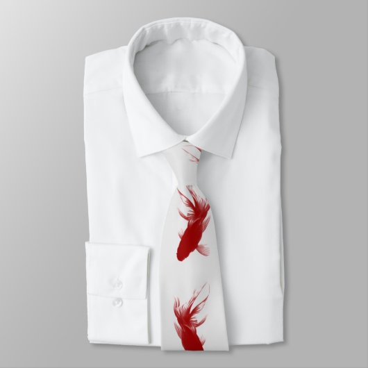 Cravate Poisson rouge Ryukin (Attaché)