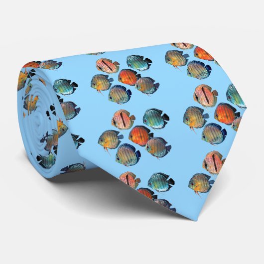 Cravate Poisson sauvage Discus (Roulé)