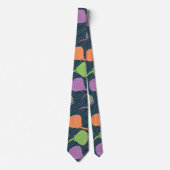 Cravate Poisson Stingray Retro Pop Neon Abstrait (Devant)
