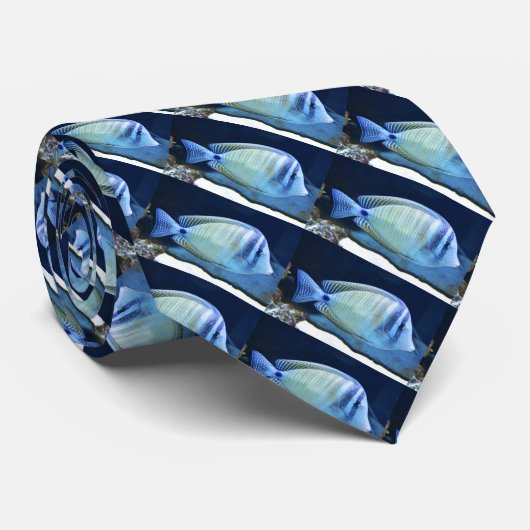 Cravate Poisson tropical (Roulé)