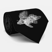 Cravate Poissons 1905 de lion de noir de rascasse de (Roulé)