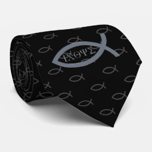Cravate Poissons chrétiens   Ichthys