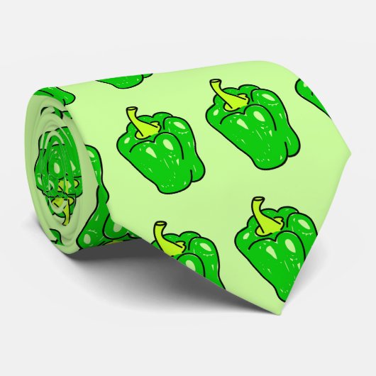 Cravate poivron vert (Roulé)