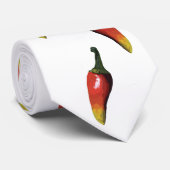 Cravate Poivrons chauds colorés personnalisés (Roulé)