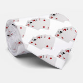 Cravate Poker Hands - Droite - Six À Deux (Roulé)