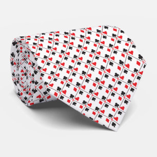 Cravate Poker Playing Card Suit Pattern