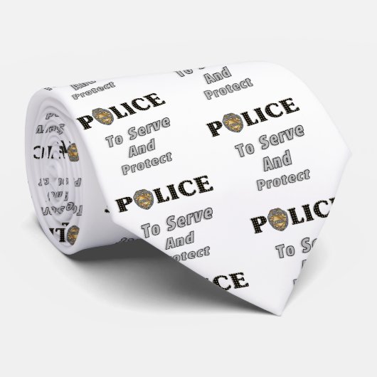 Cravate Police à servir et protéger (Roulé)