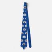 Cravate Police Car 911 Men's Blue Necktie (Devant)