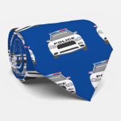 Cravate Police Car 911 Men's Blue Necktie (Roulé)