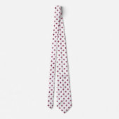 Cravate Polka de mûre croise sur blanc (Dos)