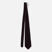 Cravate Polka de mûre croise sur le noir (Dos)