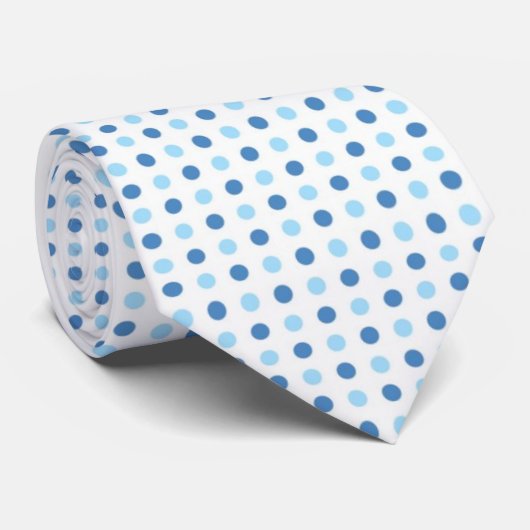 Cravate Polka Dot Blues (Roulé)