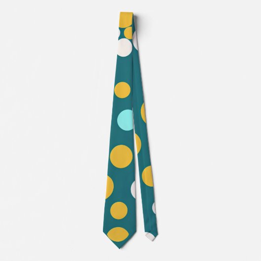 Cravate Polka Dot Circles Pastel Motif (Devant)