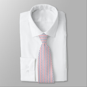 Cravate Polka Dot Marine Rouge Minimal Classique