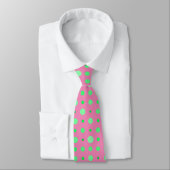 Cravate Polka Dot moderne 02.Green. BG rose (Attaché)