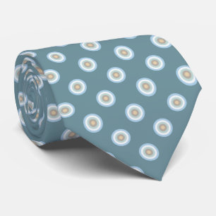 Cravate Polka Dot Motif -Sable Brown Bleu Beige Turquoise