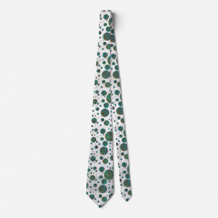 Cravate Polka Dot Zebra Brown et Turquoise