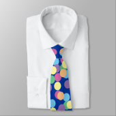 Cravate Polka-Dots bleu violet rose jaune orange vert (Attaché)