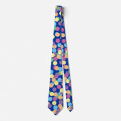 Cravate Polka-Dots bleu violet rose jaune orange vert (Devant)