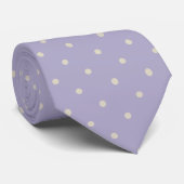 Cravate Polka Dots Lavender Cream Polka Pattern (Roulé)