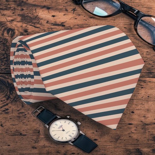 Cravate Polo rayée couleur neutre Boho