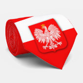 Cravate Pologne Polska Polonais Drapeau Patriotique (Roulé)