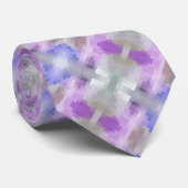 Cravate Polygonal géométrique violet violet bleu pixel car (Roulé)
