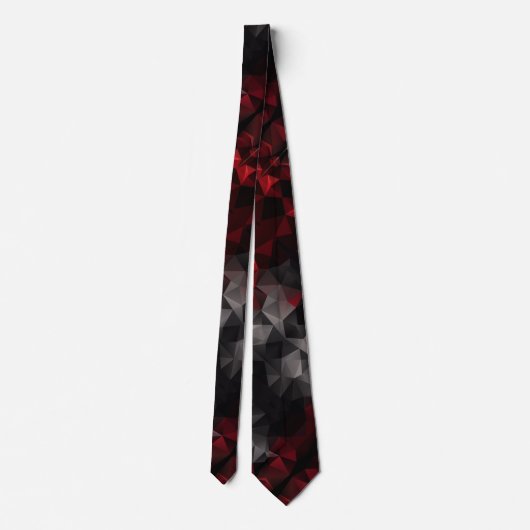 Cravate Polygonal, noir et rouge (Dos)