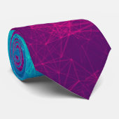 Cravate Polygonal violet et Ombre bleu (Roulé)