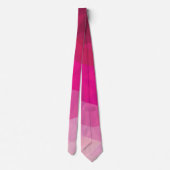 Cravate polygonale géométrique rose fuchsia (Dos)