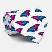 Cravate Polysexual Pride Flag Swallowtail Butterfly (Roulé)