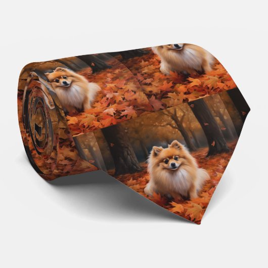 Cravate Poméranie en automne Feuilles Automne Inspire (Roulé)