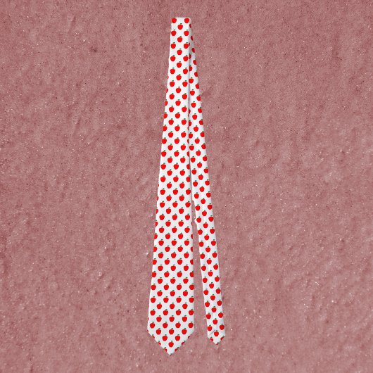 Cravate Pomme Motif Fruit rouge