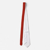 Cravate Pomme rouge Élégant Monogramme + Nom | Sur un côté (Dos)