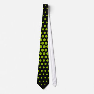 Cravate Pomme vert Techno Dots moderne Noir
